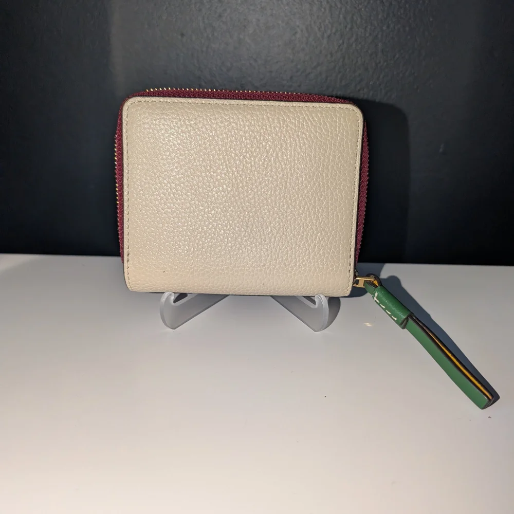 Tory Burch Perry Color-Block Bi-Fold Small Wallet With Tory-Branded Dust Bag